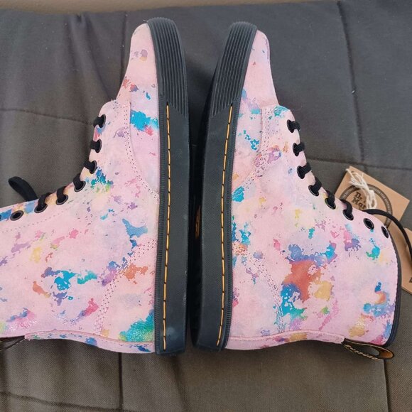NWT SIZE 6 Dr. Martens Women's Sheridan 'Pink Rainbow Burst' Boots - Picture 7 of 10
